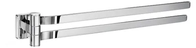 Produktbild von Smedbo ICE - Schwenkbarer Handtuchstange, doppelt in Chrom poliert. OK326