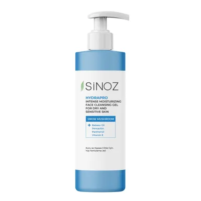 Produktbild von Sinoz Hydrapro Intensiv Feuchtigkeit Gesichtsreinigungsgel 400 ml – für trockene & empfindliche Haut, Panthenol & Vitamin E
