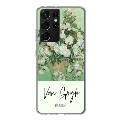 Produktbild von MuchoWow® Handyhülle Schutzhülle Hülle für Samsung Galaxy S21 Ultra Malerei - Blumen - Van Gogh Silikon Softcase Handy Hülle - Mobiltelefon