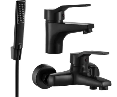 Zdjęcie produktu dla Mexen Caro R72 zestaw wannowy, czarny - 746603R72-70
