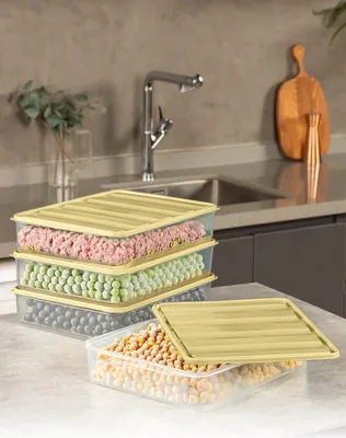Produktbild von Hermia Concept, YYBLLA3,54LU - Yellow, Aufbewahrungsbox-Set (4-teilig), 100 % KUNSTSTOFF, Gelb, 23 x 5 x 6,5 cm