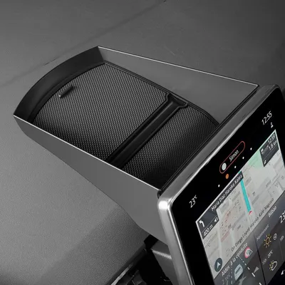 Zdjęcie produktu dla Pojemnik do przechowywania w konsoli środkowej, pasujący do Renault Captur II (2020-2024), kompatybilny z systemem Easylink, kolor: czarny