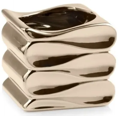 Produktbild von Keramik Blumentopfüberzug, gold, Glamour, 15 cm