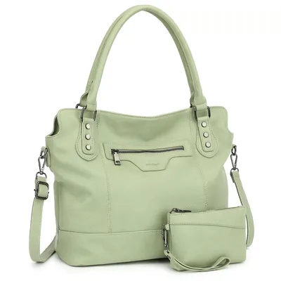 Produktbild von Handtasche Damen Schultertasche - Set Shopper Umhängetasche Henkeltasche Mit abnehmbarem Schultergurt für Einkauf Reise Büro Schule