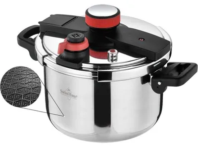 Image de Autocuiseur 6L avec couvercle tous feux dont induction Acier inoxydable Swiss Haus SH-PCR6L