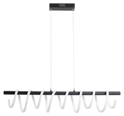 Produktbild von Pendelleuchte - LED Pendelleuchte "BELLEZA" schwarz, Hängelampe im Design Style, ausMetall und Kunststoff in schwarz, 150 cm hoch, Maße 100 x 20 cm, Inkl. LED – dimmbar