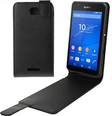 Produktbild von Handyhülle Schutztasche für Handy Sony Xperia E4 Flipcase Schwarz