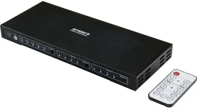 Produktbild von SpeaKa Professional 4x2 Port HDMI-Switch mit Audio-Ports 3840 x 2160 Megapixel Schwarz