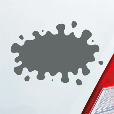 Produktbild von Auto Aufkleber Farbkleks Splash 14x10 cm Grau Sticker Heckscheibenaufkleber