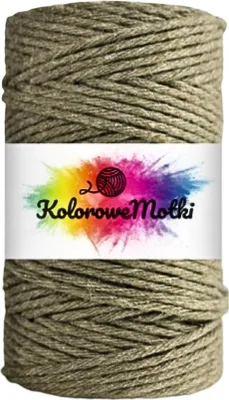 Produktbild von Makramee Garn Khaki 2mm 60m | Naturliche Stark, Baumwollgarn, Baumwollschnur, Perfekt für Basteln