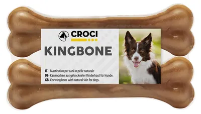 Obrázok produktu pre Croci King Bone – Hračky a pochúťky pre psov, kostičky z prírodných surovín, vhodné ako odmena