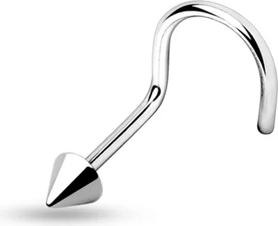 Produktbild von Nasenpiercing Stecker Nasenstecker Stift Nasen Piercing gebogen Kugel Spike Spike