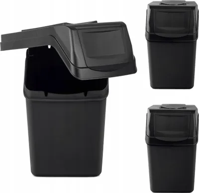 Obrázok produktu pre Odpadkové koše – sada na triedenie odpadu – sada 3 ks – 3×25 l