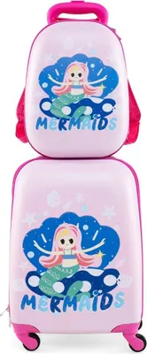 Image de Ensemble de bagages pour enfants : valise rigide 30,5 cm et 40,6 cm + sac à dos