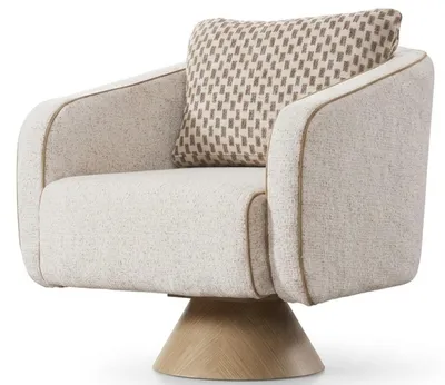 Zdjęcie produktu dla Komplet wypoczynkowy "Modern" w kolorze beżowym, luksusowa sofa, zestaw 3-osobowy, sofa i fotel