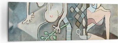 Produktbild von Bild auf Leinwand - Leinwandbild - Abstraktion modern - 160x50cm - Wand Bild - Wanddeko - Leinwanddruck - Bilder - Kunstdruck - Wanddekoration - Leinwand bilder - Wandkunst - AB160x50-3740