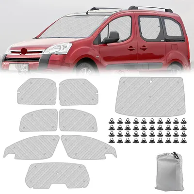 Produktbild von Thermomatte Fahrerhaus Innen 8-teilig für Citroen Berlingo Peugeot Partner 2008-2018 Sonnenschutz Isolierung