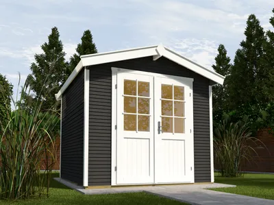 Produktbild von Gartenhaus weka 218 Gr. 2 inkl. Fußboden 320 x 239 cm anthrazit