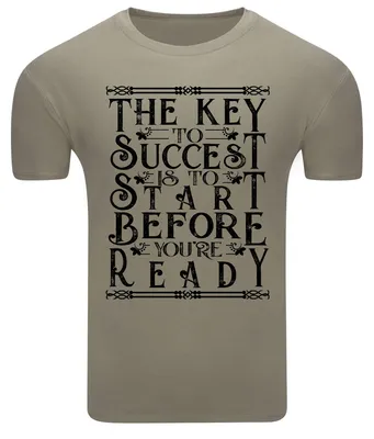Produktbild von Diarbo Herren T-Shirt mit Motivationsdruck in Khaki Gr.L