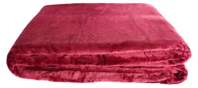 Zdjęcie produktu dla Przytulny koc 150x200 cm koc polarowy narzuta poliestrowa Bordeaux