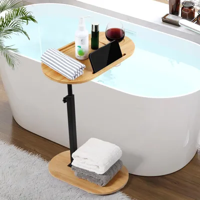 Obrázok produktu pre Kompaktný, nastaviteľný nočný stolík z bambusu