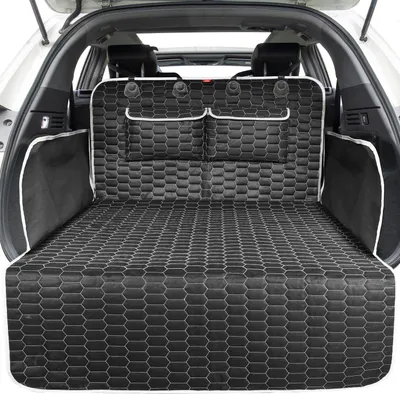 Image de Protection pour coffre de voiture pour chiens - tapis de coffre 185 x 103 cm - imperméable avec protection pour pare-chocs