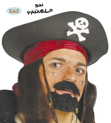 Produktbild von schwarzer Piraten Hut für Erwachsene