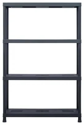 Obrázok produktu pre vidaXL Úložný regál čierny 220 kg 90 x 40 x 138 cm plast