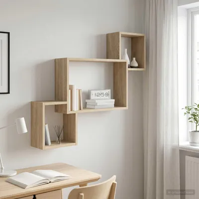 Immagine prodotto di Maison Exclusive - Scaffale a parete, supporto per scaffale in legno di quercia Sonoma, 91,5 x 15 x 76 cm