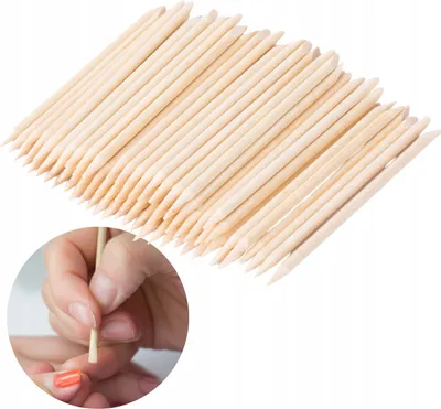 Zdjęcie produktu dla INLAQ Patyczki Do Manicure Skórek Drewniane Z Drzewa Pomarańczowego 100 szt