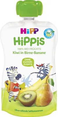Produktbild von Hipp Hippis Kiwis in Birne-Banane (100 g)