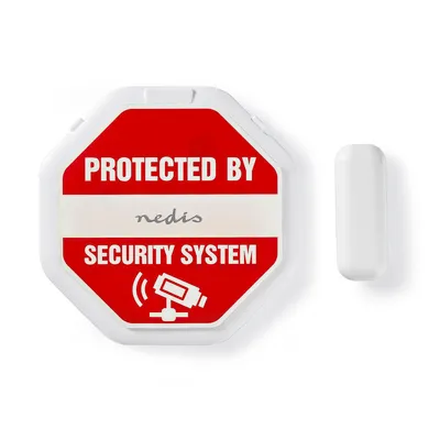 Produktbild von Nedis Tür- und Fensteralarm mit Sirene - Magnetischer Sensor - Batteriebetrieben - 2x CR2032 - 85 dB - Weiss
