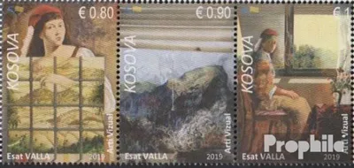 Produktbild von Briefmarken Kosovo 2019 Mi 462-464 Dreierstreifen (kompl.Ausg.) postfrisch Kunst