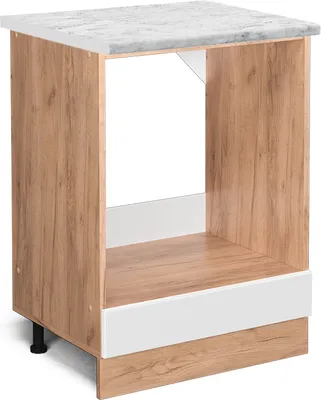 Produktbild von Herdumbauschrank Vicco R-Line Weiß Hochglanz 60 cm AP Marmor, Model 45805