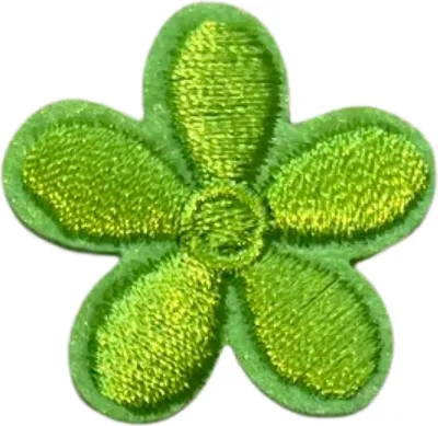 Produktbild von Blumen-Eisen-Emblem-Aufnäher, grün