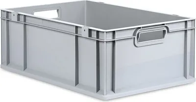 Produktbild von Eurobox NextGen Grip | HxBxT 22x40x60cm | 44 Liter | Griffe offen | Verstärkter Boden | Grau | Eurobehälter, Transportbox, Transportbehälter, Stapelbehälter