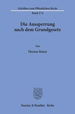 Produktbild von Die Aussperrung nach dem Grundgesetz.