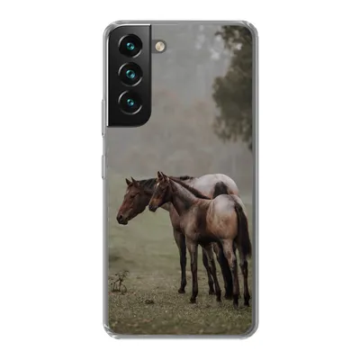 Produktbild von MuchoWow® Handyhülle Schutzhülle Hülle für Samsung Galaxy S22 Plus Pferde - Natur - Nebel Silikon Softcase Handy Hülle - Schutzabdeckung