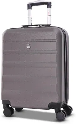Produktbild von Famanu Handgepäck Koffer 55x40x20cm Leichtgewicht Hartschale mit 4 Rollen & TSA Schloss - Ideal für Ryanair, EasyJet und mehr