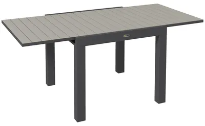 Produktbild von Outsunny Gartentisch Esstisch für 6 Personen Erweiterbarer Terrassentisch Grau