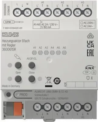Image de Jung KNX Actionneur de chauffage sextuple 36006 1S R avec régulateur 1 (360061SR)