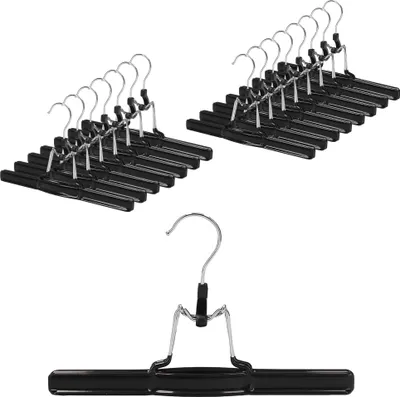 Produktbild von VonBueren Hosenbügel Klemmbügel | 16 Stück | Metall, Polyvinylchlorid (PVC)