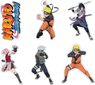 Produktbild von 24 Naruto Streudekorationen aus Pappe 2,5cm