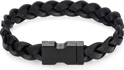 Obrázek produktu pro Calvin Klein - 35000568 - Náramek - pánský - kožený - černý - 19,5 cm
