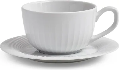 Produktbild von Kähler Design - Hammershøi Tasse mit Untertasse - Weiß