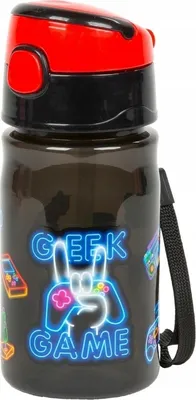 Zdjęcie produktu dla Derform Bidon Geek Game 330 ml przezroczysty