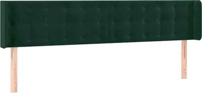 Obrázok produktu pre vidaXL Čelo postele s ušami tmavozelené 203x16x78/88 cm Velvet
