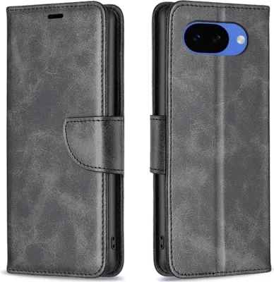 Produktbild von Kunstleder Flip Hülle für Google Pixel 10a mit Kartenfach & Stand Cover Schwarz