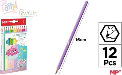 Image de Crayons de couleur pastel 12 couleurs