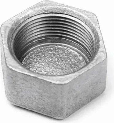 Produktbild von Gewindefitting Kappe  DVGW Temperguss verzinkt Fitting Gewinde Temperguß Fittinge (1/2")
